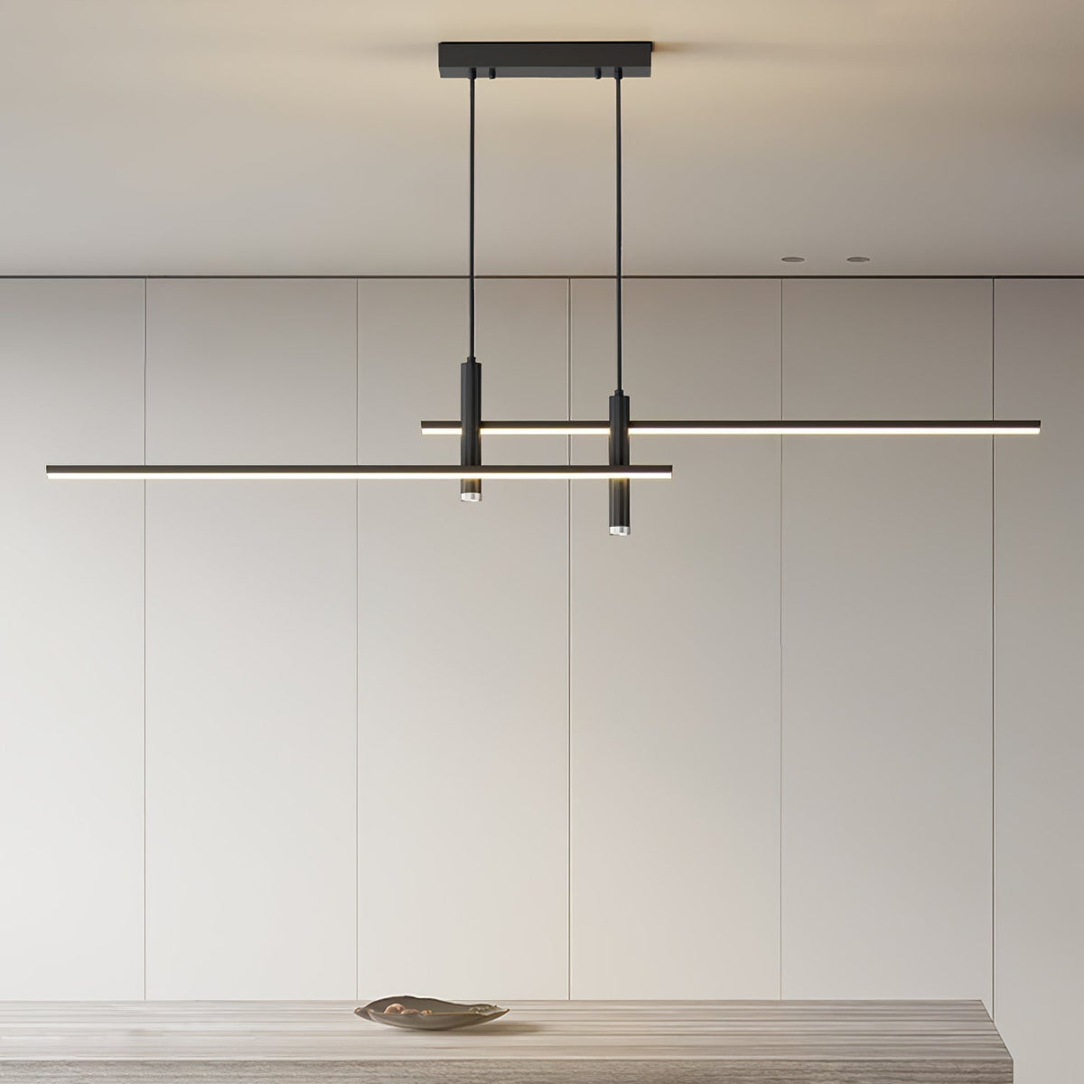 Contemporary Metal Spotlight Chandelier for Dining Tables – Adjustable Linear Design in Sleek Finishes for Kitchen Islands and Living Spaces | Lonoma