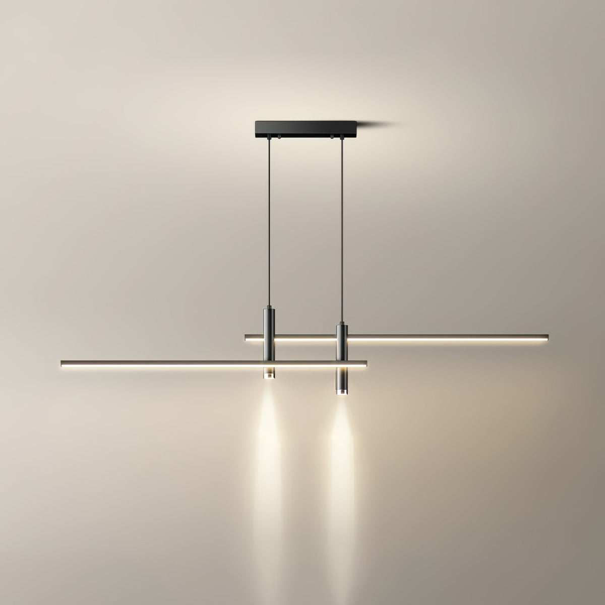 Contemporary Metal Spotlight Chandelier for Dining Tables – Adjustable Linear Design in Sleek Finishes for Kitchen Islands and Living Spaces | Lonoma
