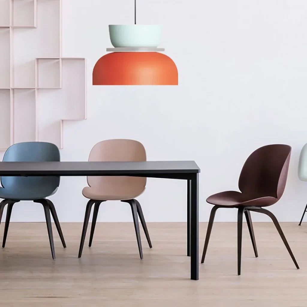 Layered Pendant Light with Color Accents, Scandinavian Design, Modern Hanging Fixture for Dining Room Kitchen Bedroom | Lonoma