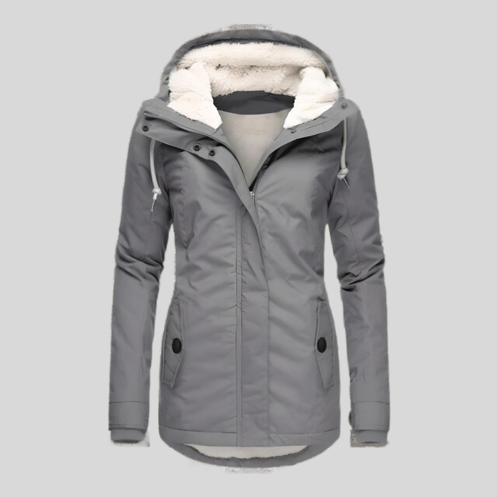 Women's Hooded Puffer Coat with Faux Fur Lining – Insulated Long Winter Jacket for Cold Weather | Lonoma