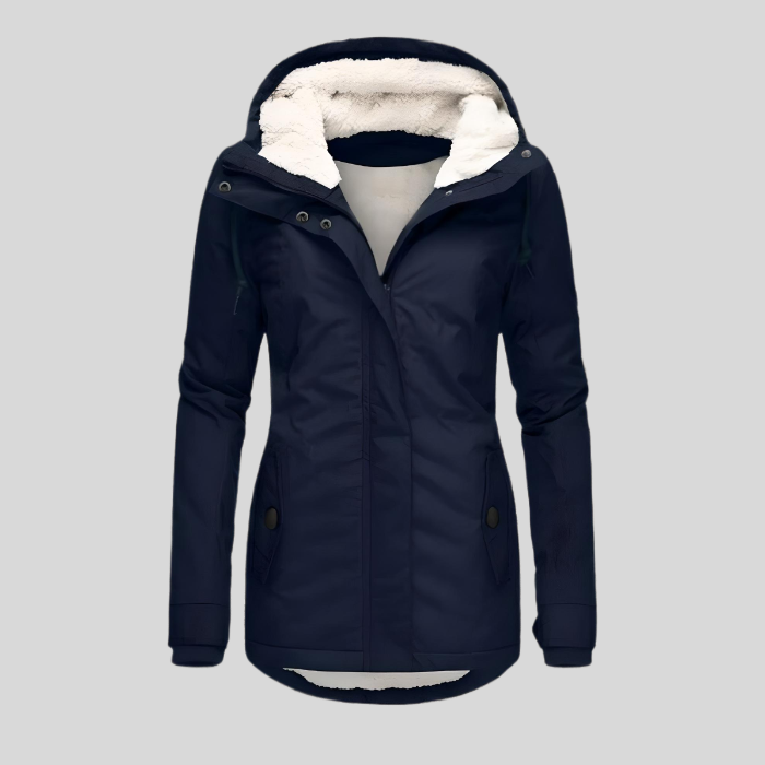 Women's Hooded Puffer Coat with Faux Fur Lining – Insulated Long Winter Jacket for Cold Weather | Lonoma