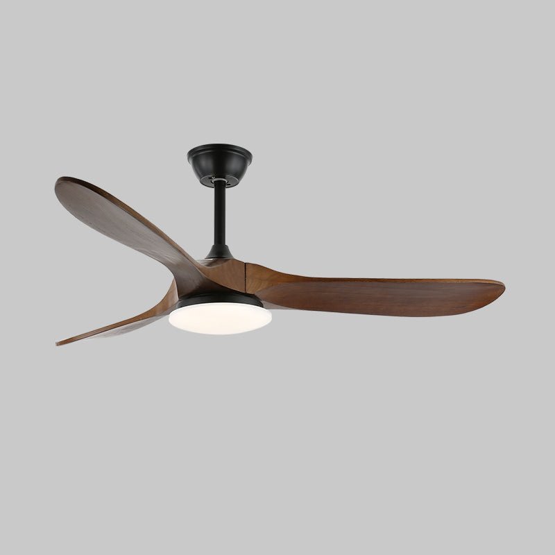 42-52 Inch Walnut & Wood Blade Ceiling Fan with Dimmable LED Light | 6-Speed Reversible DC Motor | Modern Farmhouse Indoor Fan for Bedroom | Lonoma