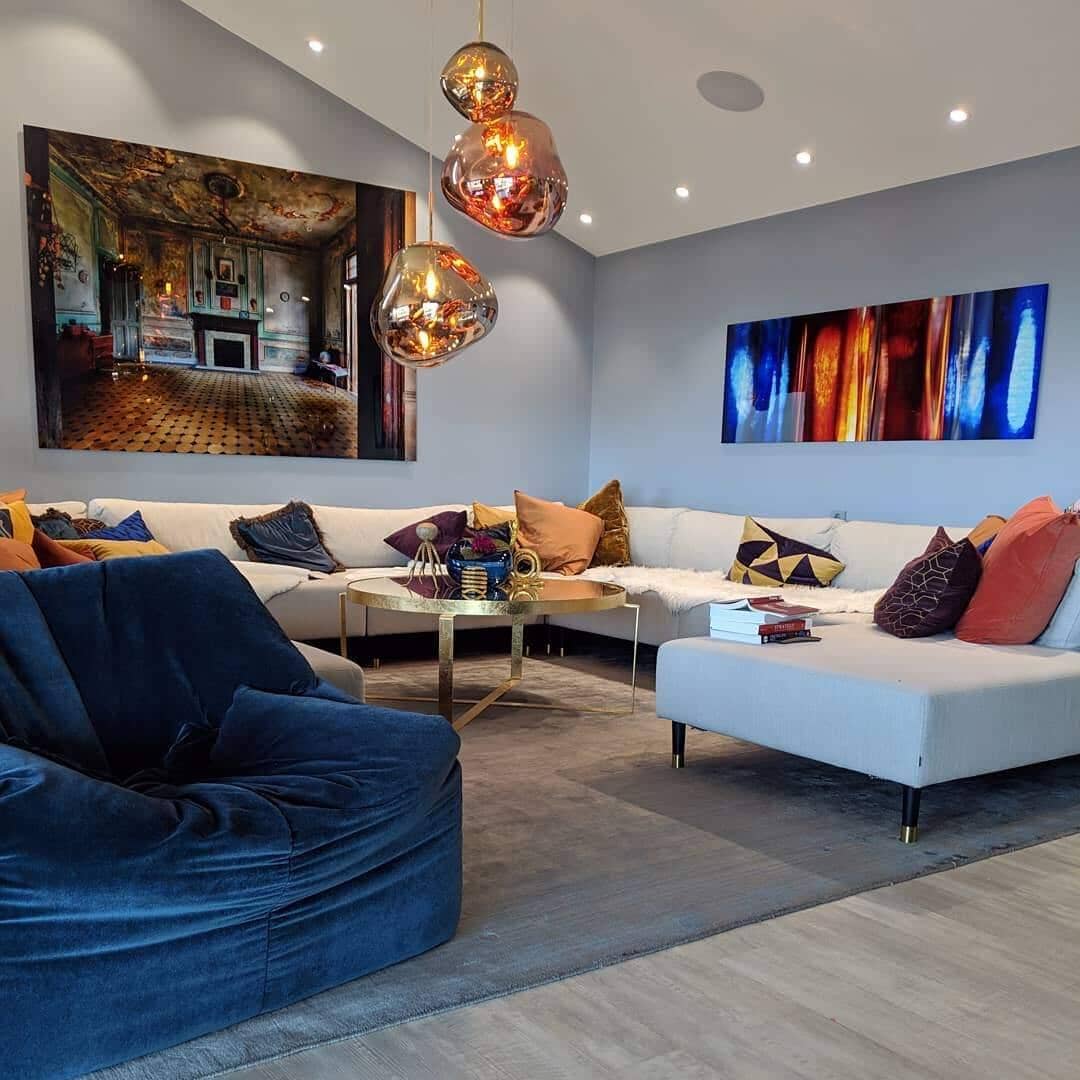 Reflective Globe Pendant Light with Adjustable Height | Mirrored Sphere Hanging Lamp in Multiple Finishes | Modern Statement Lighting for | Lonoma