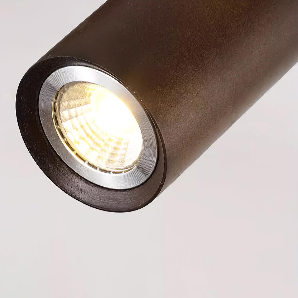 Adjustable Track Light with Wood Accent - 2/3/4/5 Spotlight Heads - Ceiling Mount LED - Warm Light for Kitchen, Hallway, Living Room | Lonoma