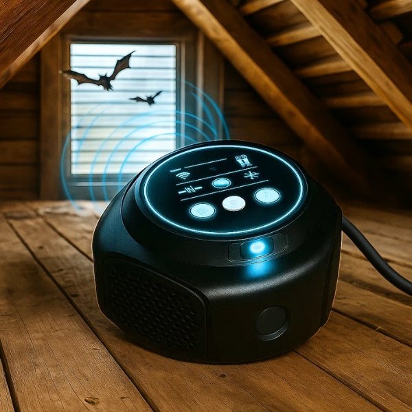Plug-In Bat Repeller with Quad Speakers — Soundless Deterrent for Attics, Barns & Enclosed Spaces | Lonoma