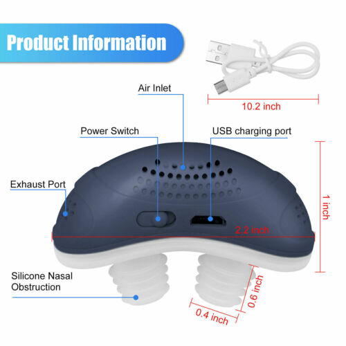 Sleep Apnea Relief Device Rechargeable Anti-Snoring Nasal Aid for Better Breathing Nighttime Wellness Tool Compact Design for Home and Travel | Lonoma