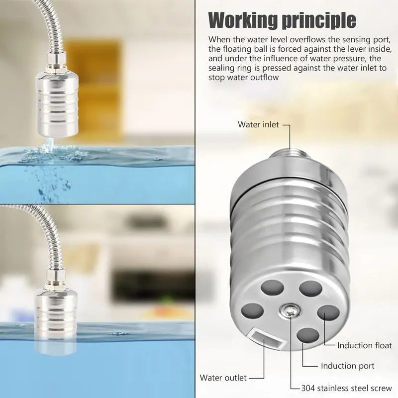 Automatic Water Level Float Valve — Stainless Steel Mini Fill Switch for Tanks & Troughs — Self-Regulating Water Feed Control | Lonoma