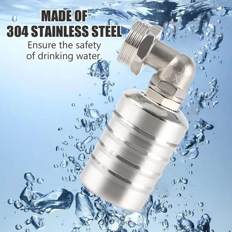 Automatic Water Level Float Valve — Stainless Steel Mini Fill Switch for Tanks & Troughs — Self-Regulating Water Feed Control | Lonoma