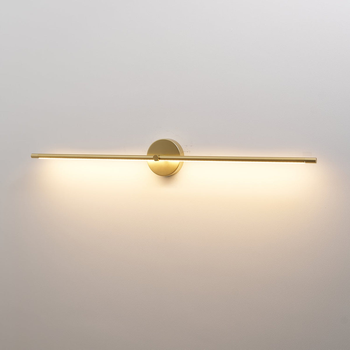 Plug-in LED Wall Sconce Linear Modern 27 38 50 Inch Black Gold Dimmable Accent Light for Bedroom Hallway Living Room Bathroom Mirror | Lonoma