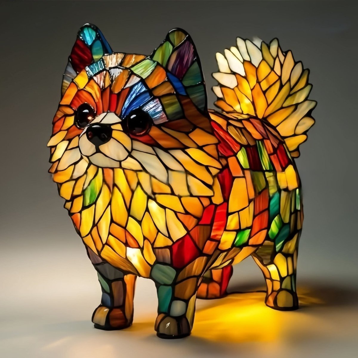 Glowing Pet Sculpture Night Light 6 Inch Warm LED Tabletop Lamp USB Powered for Dog Lovers Bedroom Nursery Nightstand Shelf Decor | Lonoma
