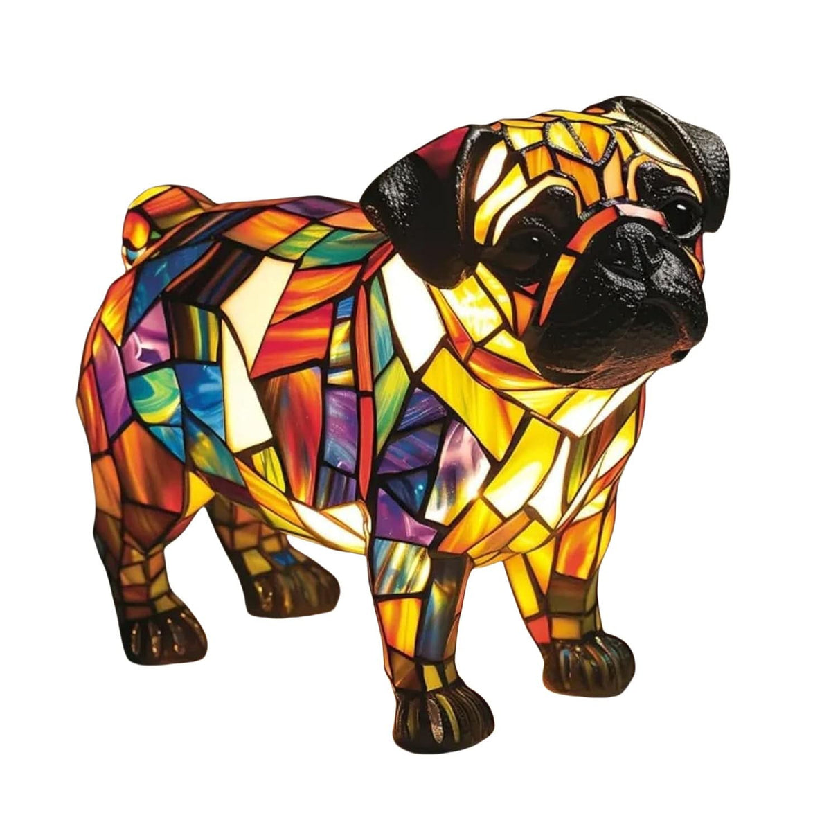 Glowing Pet Sculpture Night Light 6 Inch Warm LED Tabletop Lamp USB Powered for Dog Lovers Bedroom Nursery Nightstand Shelf Decor | Lonoma