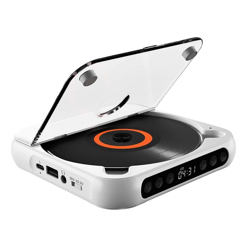 Portable CD Player with Bluetooth 5.3, USB-C Rechargeable, Compact Music Player for Headphones, Speakers, Travel and Home Use | Lonoma