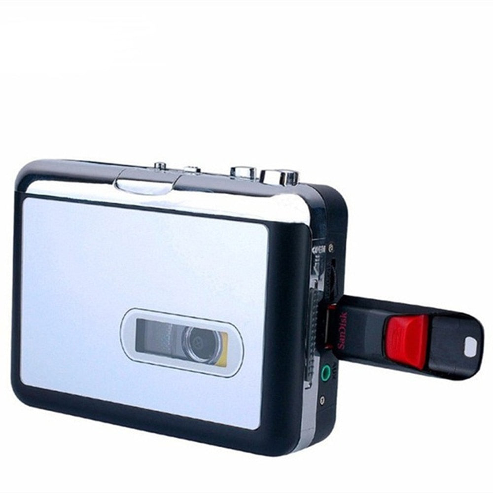 Portable Cassette to MP3 Converter with USB, Cassette Player, No Computer or Software Needed, Retro Tape Digitizer for Mixtapes | Lonoma
