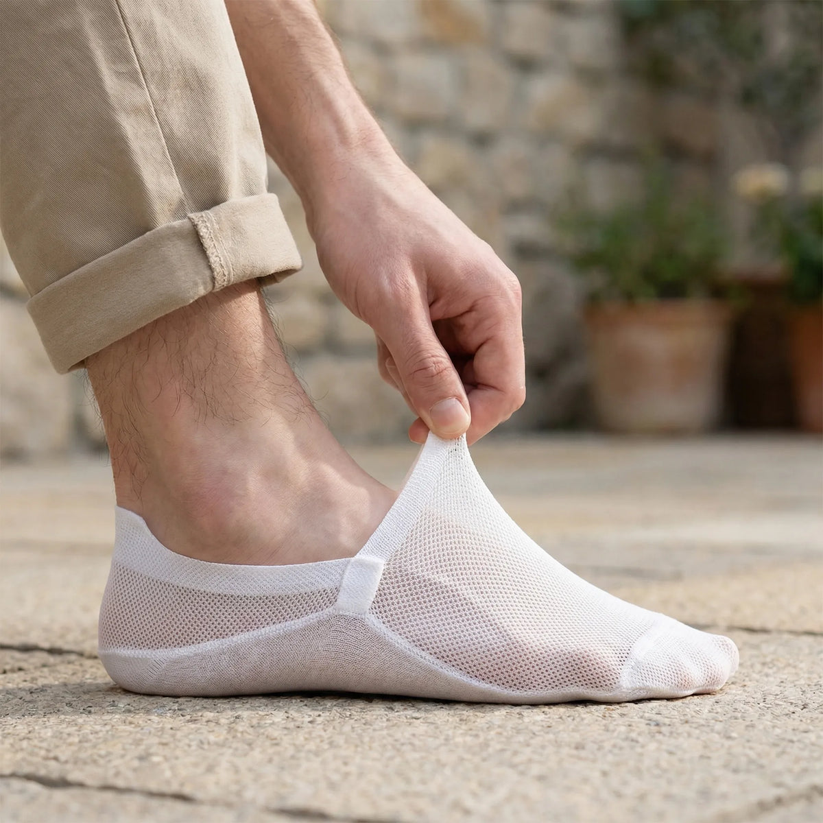 Men's No-Show Socks with Silicone Grip – Ultra-Low Cut Liner Socks for Sneakers & Loafers – US 6-12 – 6-Pack Multi-Color | Lonoma