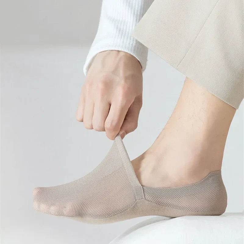 Men's No-Show Socks with Silicone Grip – Ultra-Low Cut Liner Socks for Sneakers & Loafers – US 6-12 – 6-Pack Multi-Color | Lonoma