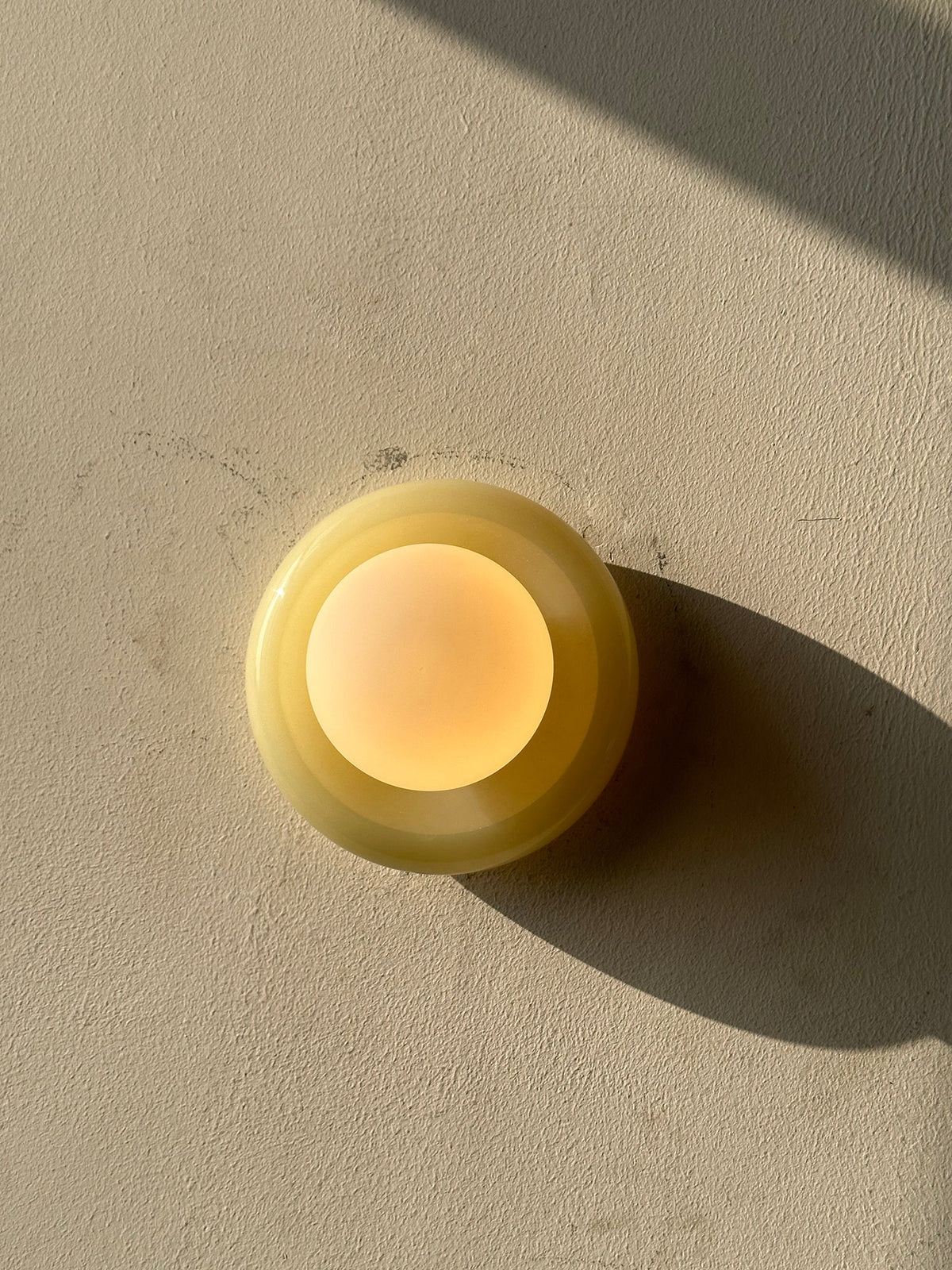 Natural Stone Wall Sconce with Glass Shade - Modern Ambient Lighting Fixture for Bedroom Hallway Entryway - G9 Socket Single-Light Design | Lonoma
