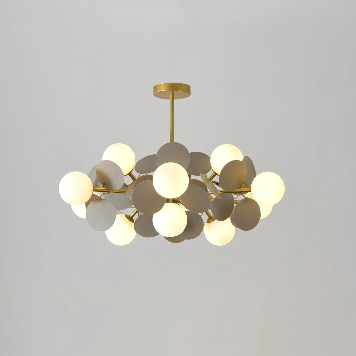 Floral Branch Ceiling Light Fixture Multi-Arm Glass Flower Chandelier Modern Botanical Flush Mount for Dining Room Bedroom Kitchen | Lonoma