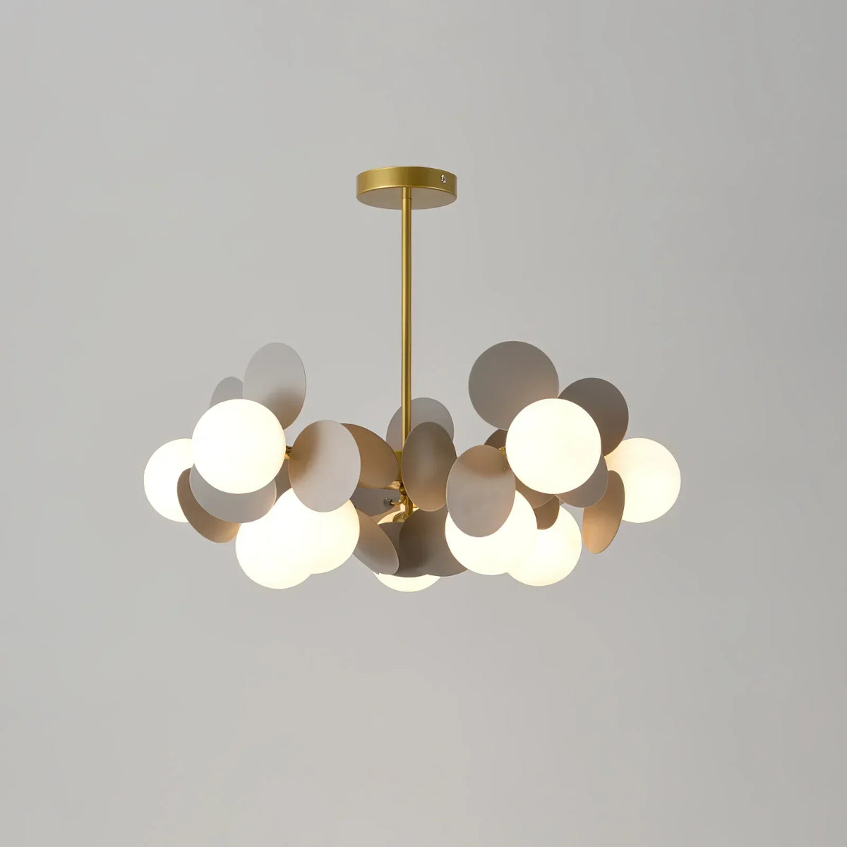 Floral Branch Ceiling Light Fixture Multi-Arm Glass Flower Chandelier Modern Botanical Flush Mount for Dining Room Bedroom Kitchen | Lonoma