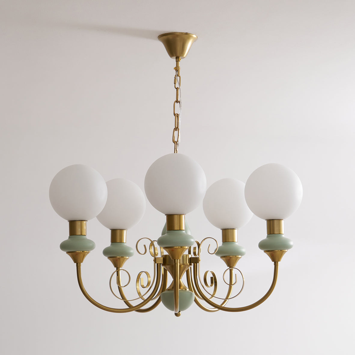 Modern Glass Sphere Pendant Chandelier with Iron Frame, Multi-Light Fixture for Dining Room, Kitchen Island Lighting, Adjustable Hanging | Lonoma
