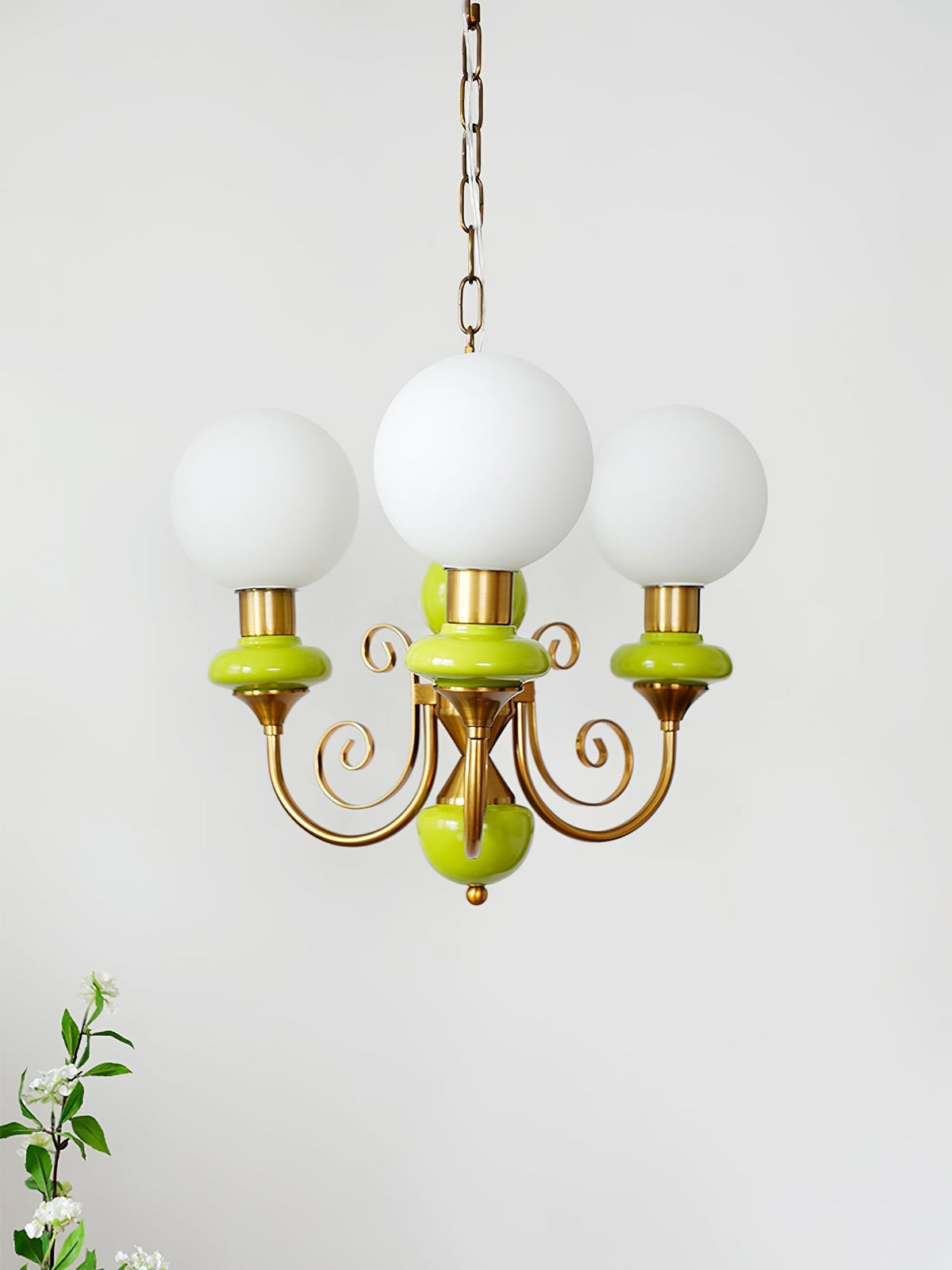 Modern Glass Sphere Pendant Chandelier with Iron Frame, Multi-Light Fixture for Dining Room, Kitchen Island Lighting, Adjustable Hanging | Lonoma