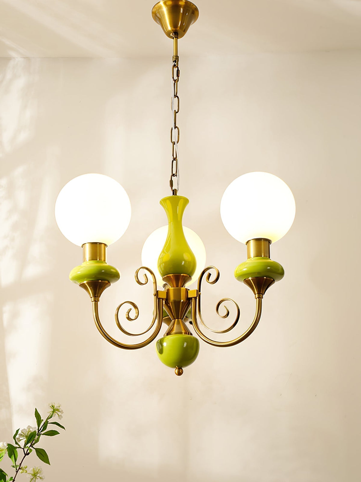 Modern Glass Sphere Pendant Chandelier with Iron Frame, Multi-Light Fixture for Dining Room, Kitchen Island Lighting, Adjustable Hanging | Lonoma