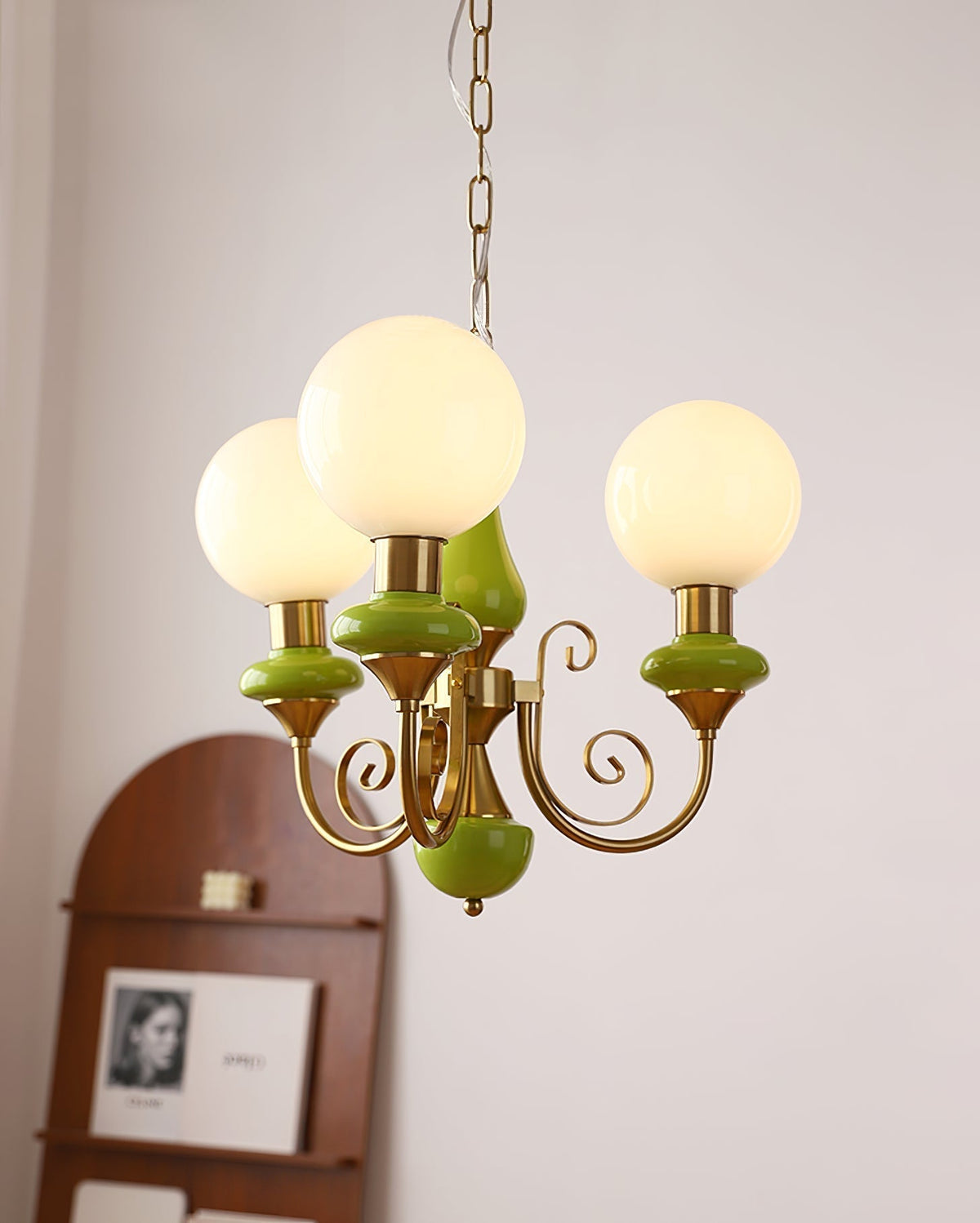 Modern Glass Sphere Pendant Chandelier with Iron Frame, Multi-Light Fixture for Dining Room, Kitchen Island Lighting, Adjustable Hanging | Lonoma