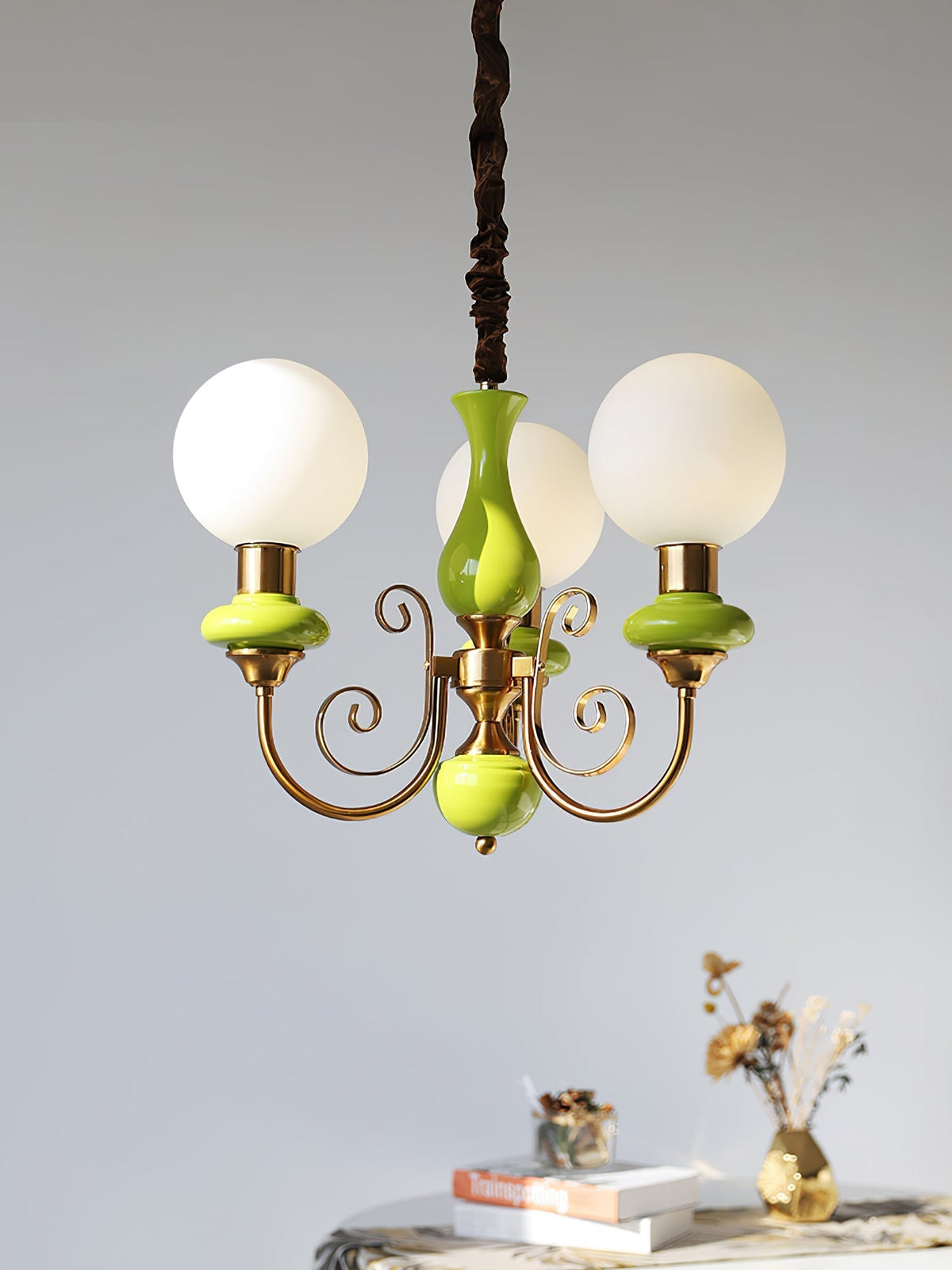 Modern Glass Sphere Pendant Chandelier with Iron Frame, Multi-Light Fixture for Dining Room, Kitchen Island Lighting, Adjustable Hanging | Lonoma