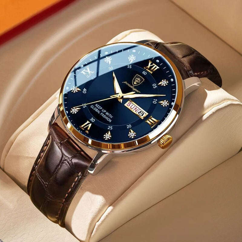 Stainless Steel Men's Watch with Luminous Dial and Water Resistance | Everyday Timepiece for Work Office Casual Outdoor | Quartz Movement | Lonoma