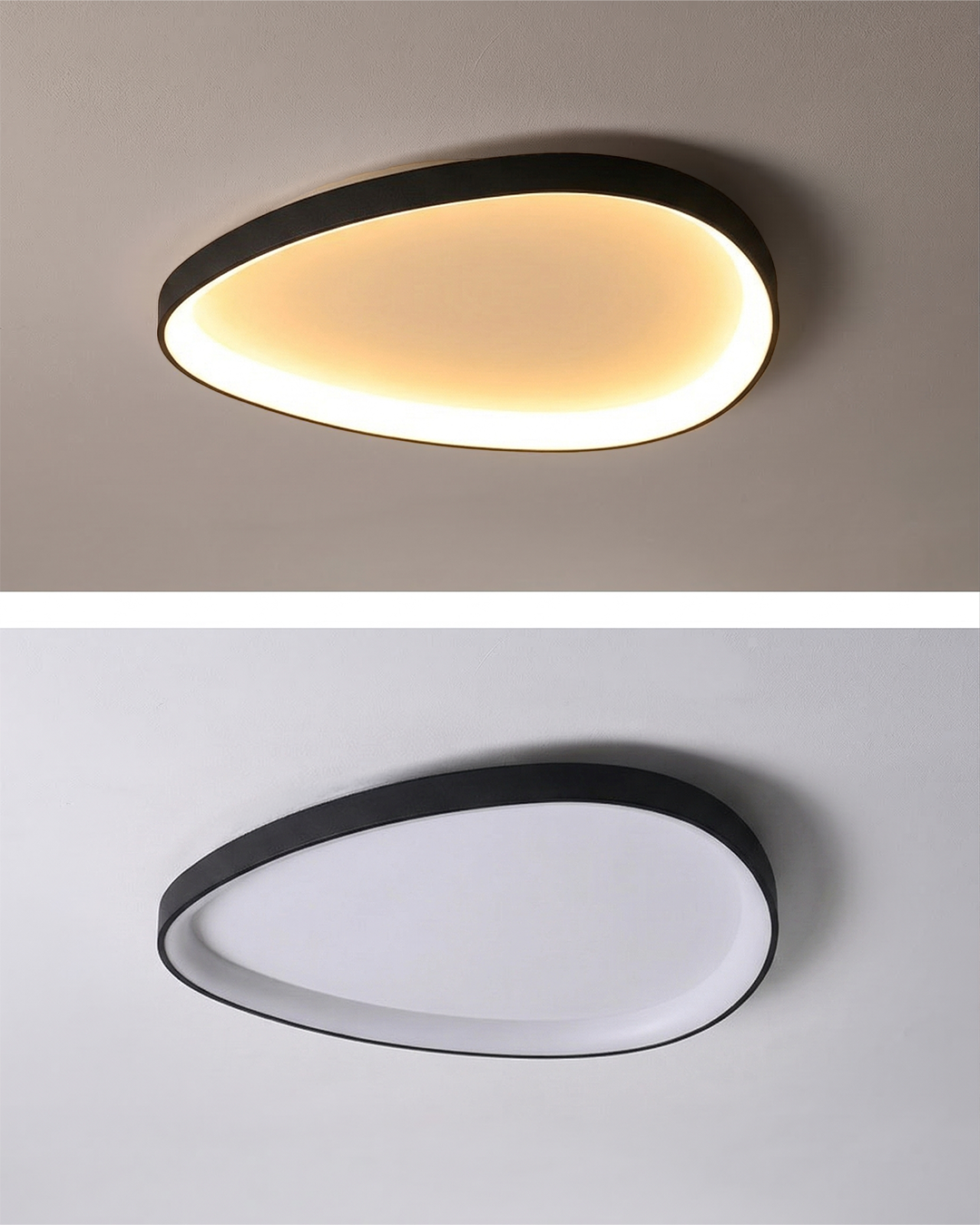 Modern LED Ceiling Light Flush Mount – Dimmable Rectangular Panel with Integrated LED for Living Room, Bedroom & Office | Lonoma