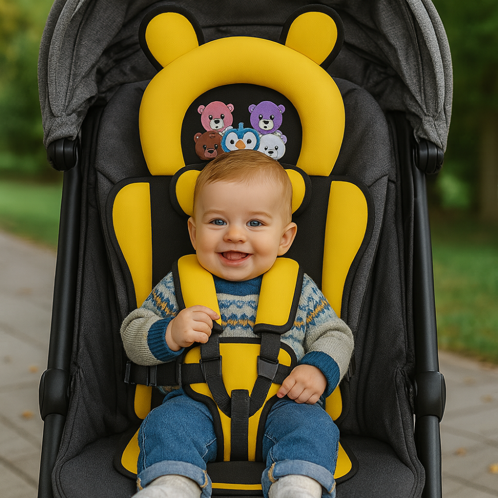 Portable Folding Baby Booster Seat with 5-Point Harness, Lightweight Travel Chair for Toddlers, Dining Out, Home & Visits | Lonoma
