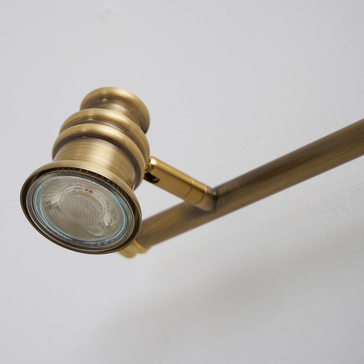 Adjustable Brass Wall Sconce with Multiple Spotlights – Indoor Track Light Fixture for Living Room, Bedroom & Hallway – Hardwired MR16 Lamp | Lonoma