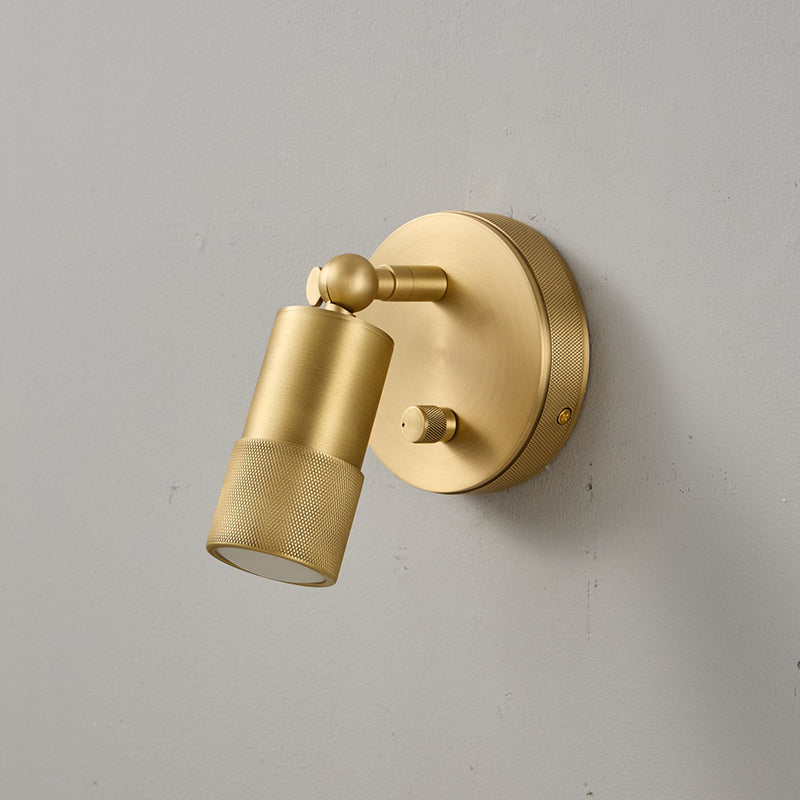 Integrated LED Wall Sconce 6W Brass Metal Warm Light Fixture for Hallway Bedroom Living Room Bathroom Vanity Modern Industrial Accent Light | Lonoma