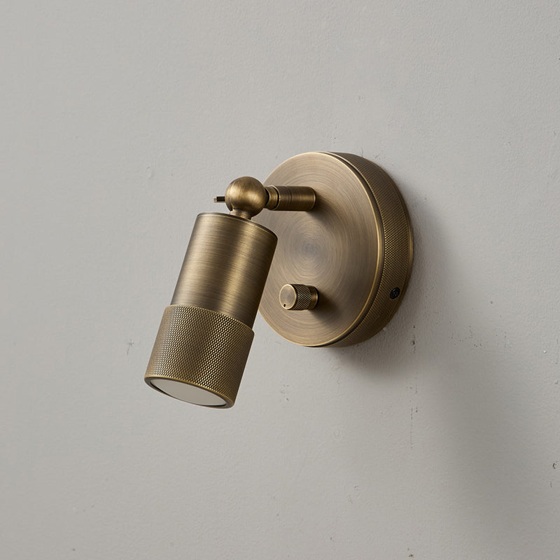 Integrated LED Wall Sconce 6W Brass Metal Warm Light Fixture for Hallway Bedroom Living Room Bathroom Vanity Modern Industrial Accent Light | Lonoma