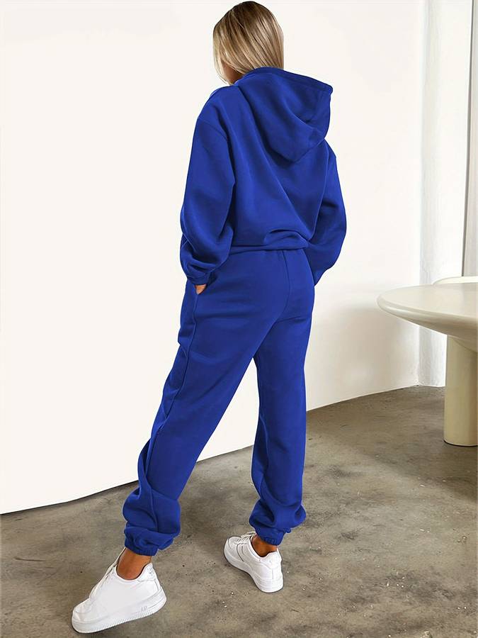 Women's Matching Loungewear Set Two-Piece Outfit Casual Jogger Pants Loose Fit Top Coordinated Athleisure Set Relaxed Everyday Wear for | Lonoma