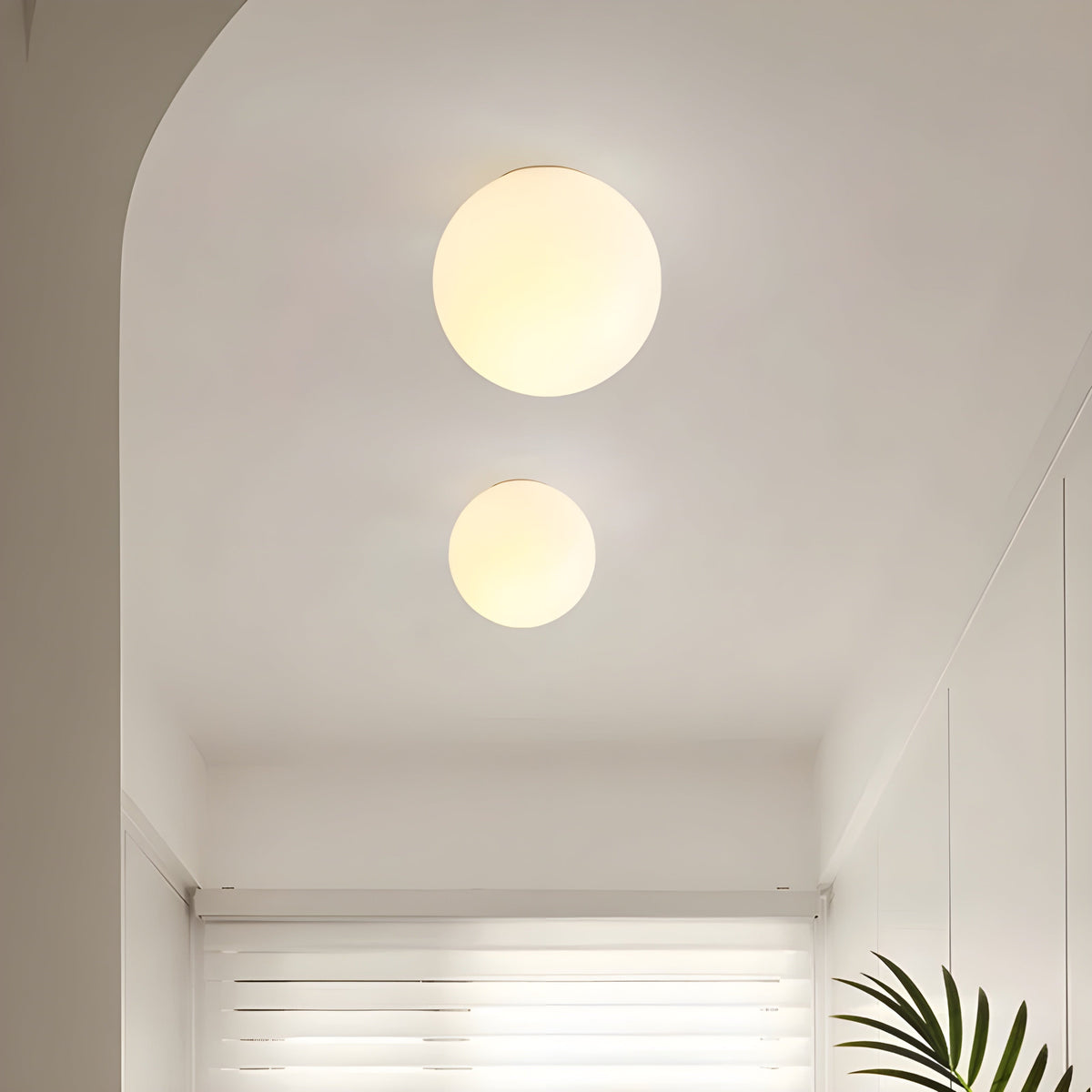 Frosted Glass Globe Wall Sconce with E27 Socket – Modern Nordic Sphere Light for Bedroom, Hallway, Bathroom | Lonoma