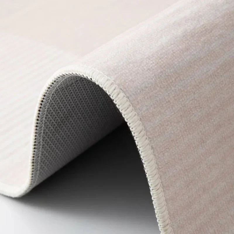 Plush Curved Area Rug Non-Slip Polyester Floor Mat Contemporary Abstract Geometric Shape for Bedrooms Hallways Entryways | Lonoma