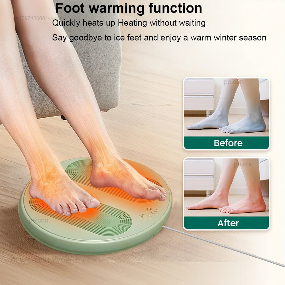 USB Heated Foot Warmer Pad with 3 Heat Settings and Vibration Massage for Cold Feet Relief at Home Office Bedroom | Lonoma