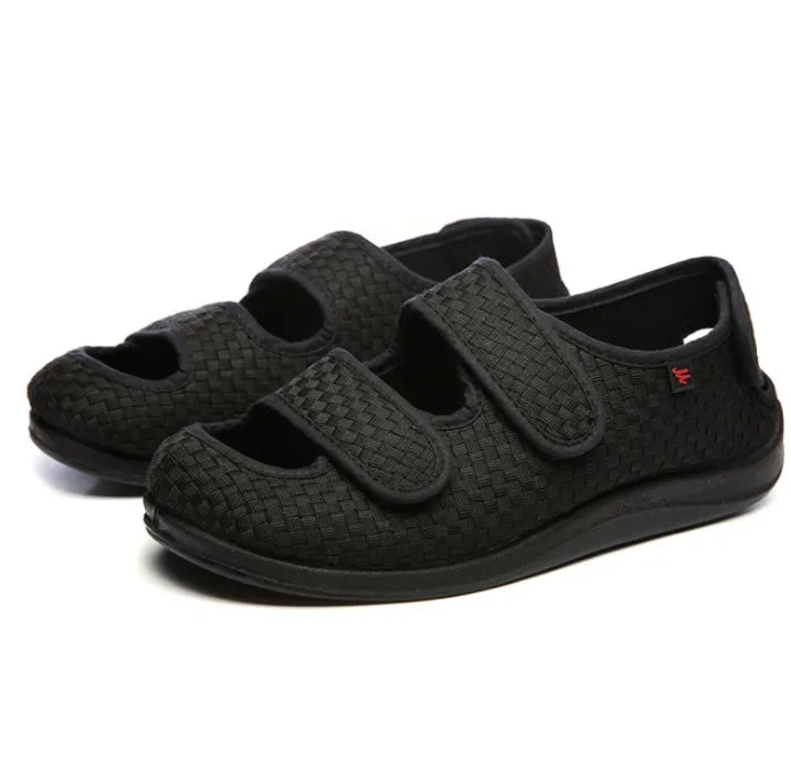 Adjustable Wide-Fit Sandals with Hook-and-Loop Straps for Swollen Feet and Edema Relief | Lonoma