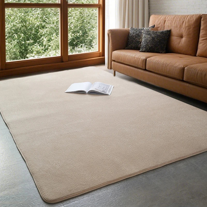 Plush Coral Velvet Area Rug Soft Non-Slip Floor Mat for Living Room Bedroom Kids Play Space Large Rectangle Home Rug | Lonoma