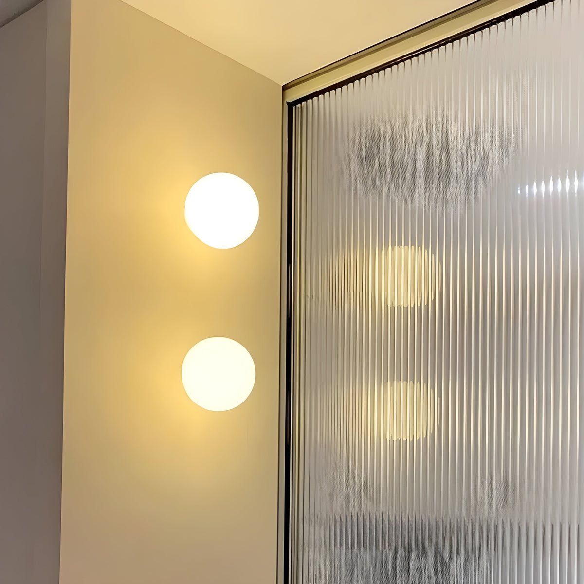Frosted Glass Globe Wall Sconce with E27 Socket – Modern Nordic Sphere Light for Bedroom, Hallway, Bathroom | Lonoma