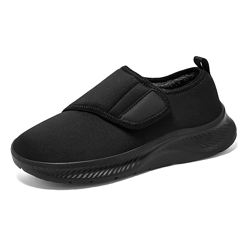 Adjustable Slip-On Shoes with Plush Lining for Sensitive Feet, Elderly Comfort Footwear for Bunions and Swelling | Lonoma