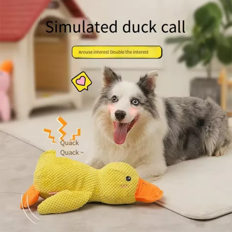 Squeaky Duck Plush Dog Toy for Interactive Play and Boredom Relief | Soft Stuffed Animal Chew Toy for Puppies and Small Dogs | Lonoma