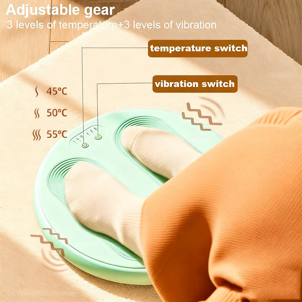 USB Heated Foot Warmer Pad with 3 Heat Settings and Vibration Massage for Cold Feet Relief at Home Office Bedroom | Lonoma