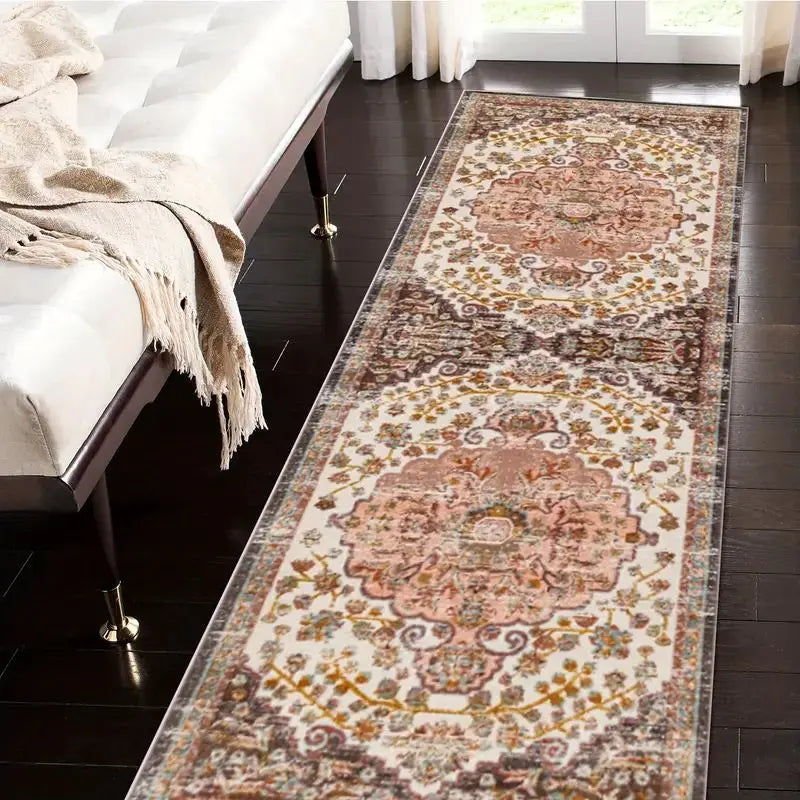 Vintage Hallway Runner Rug Non-Slip Washable Kitchen Floor Mat Entryway Carpet for Hallways Corridors Bathrooms | Lonoma