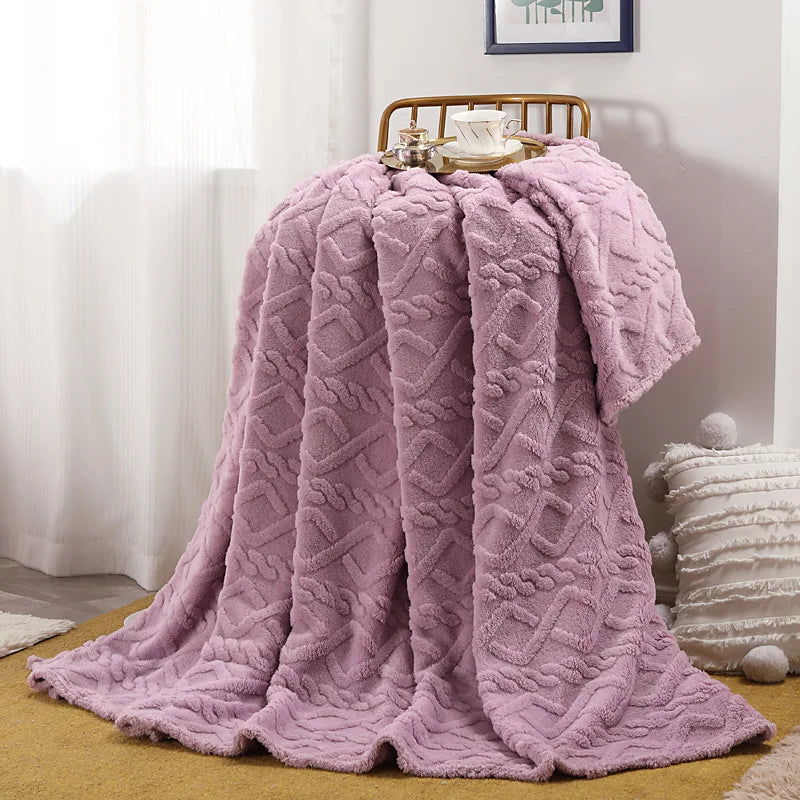 Soft Flannel Throw Blanket Cozy Warm Fleece for Couch Bed Travel Lightweight Solid Color Home Accent | Lonoma