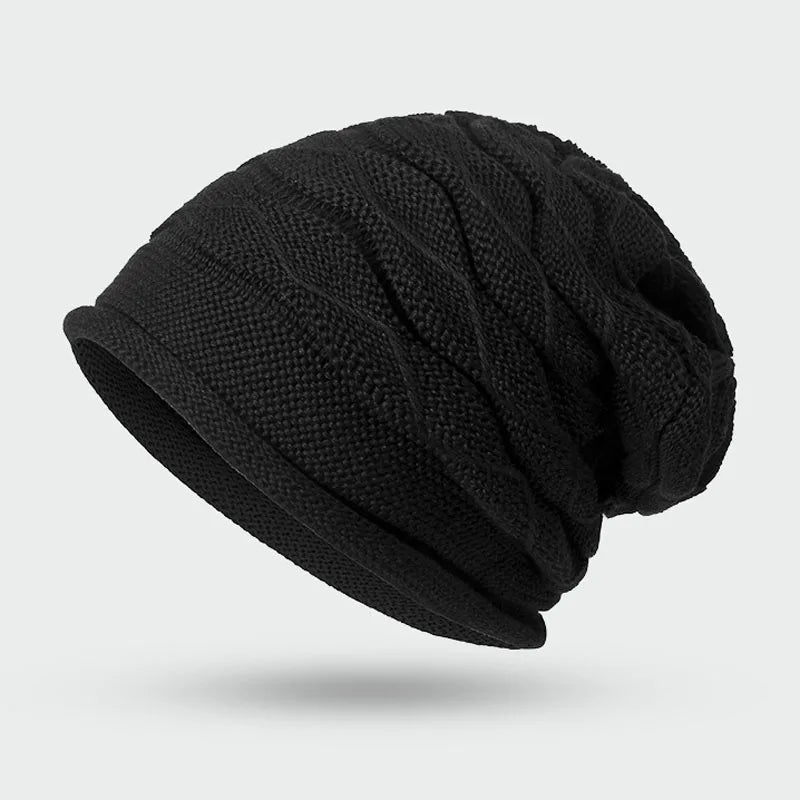 Slouchy Beanie Hat Unisex Winter Knit Cap Soft Stretch Warm Outdoor Casual Headwear for Men Women Cold Weather Daily Wear | Lonoma