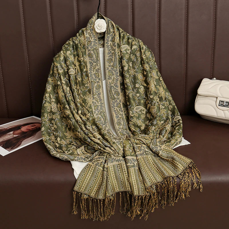 Soft Cashmere-Feel Scarf for Women – Warm Oversized Pashmina Wrap Shawl for Fall Winter Layering | Lonoma