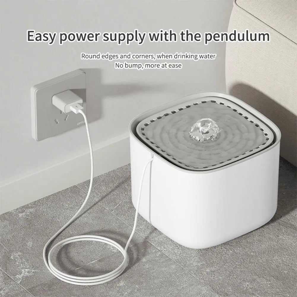 Automatic Pet Water Fountain with Triple Filter System 101 oz Capacity USB Rechargeable Flowing Drinking Dispenser for Cats and Dogs | Lonoma