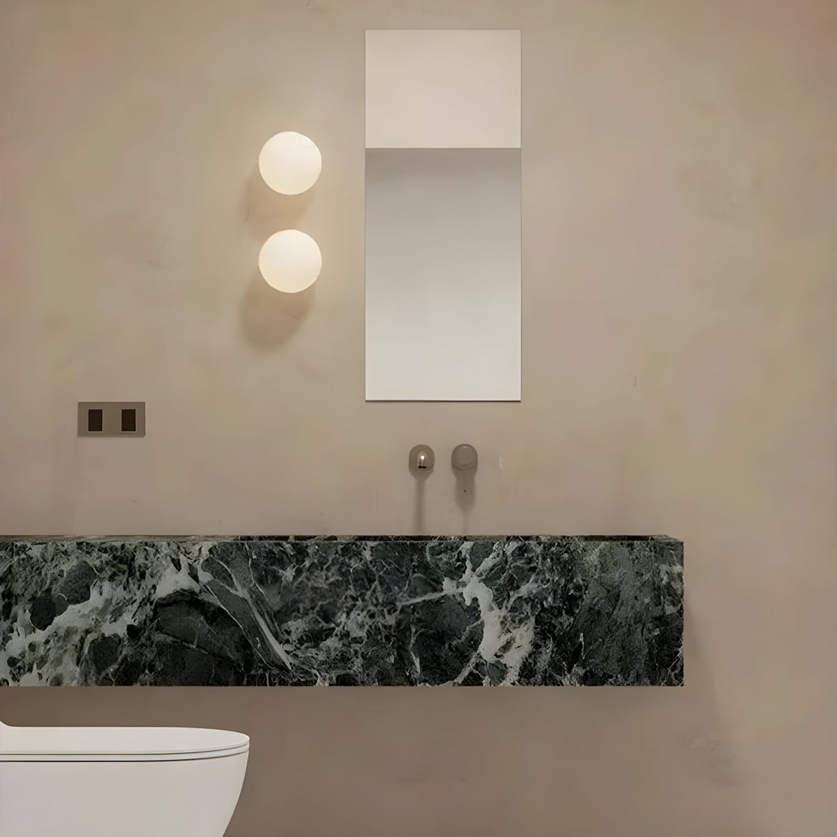 Frosted Glass Globe Wall Sconce with E27 Socket – Modern Nordic Sphere Light for Bedroom, Hallway, Bathroom | Lonoma