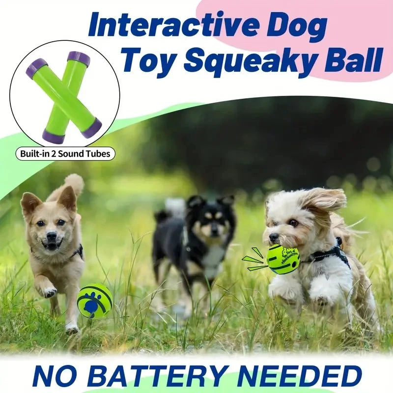 Interactive Giggle Ball Dog Toy – Laughing Sound Ball for Mental Stimulation & Play – Durable Vinyl Ball for Dogs of All Sizes | Lonoma